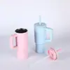 Copo de carro Amazon 24oz cor sólida com alça, caneca térmica de aço inoxidável 304, adequado para carro, escritório e uso portátil