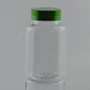Garrafa Transparente de Boca Larga 150ml PET para Comprimidos, Cápsulas, Alimentos Saudáveis, Doces, Comprimidos Prensados 37 Dentes Pó Sólido Garrafas Plásticas
