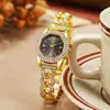 Nuevo Reloj Pulsera Cubano de Diamantes Completos Cruzado Reloj de Cuarzo de Lujo Ligero con Incrustaciones de Pedrería y Números Romanos para Mujer Reloj de Pulsera de Aleación Venta al por Mayor