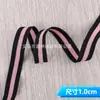 Cinta rayada multicolor de varios tamaños de 1 cm para pantalones de yoga, cinta decorativa lateral para bolsos, mochilas, ropa, en stock del fabricante original