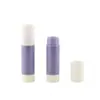 Frasco Giratório Roxo e Branco para Preenchimento Direto de Repelente de Mosquitos e Creme Pós-Picada, Tubo Vazio 3,5ml, Tubo para Protetor Labial, Tubo para Cera, Fábrica de Materiais de Embalagem Cosmética