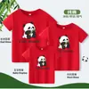 Camiseta Panda Manga Curta Algodão Nova Chegada Sogros Vestido de Verão Desenho Animado Fofo Estampado Casual Solta Meia Manga Camiseta Top