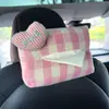 Caja de Pañuelos para Respaldo de Asiento de Coche con Forma de Corazón Relleno, Caja de Reposabrazos de Coche, Caja de Papel, Bolsa de Pañuelos para Parasol de Coche, Bolsa
