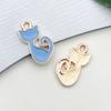 Lago azul gota de óleo garrafa snowflake laço amor pingente handmade acessórios pulseira colar acessórios