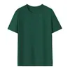 Camiseta Básica de Manga Corta de Color Sólido Estilo Japonés 190g Algodón Peinado Blanco Unisex Camiseta Exterior Blanco Puro