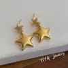 Aretes de Corazón Chapados en Oro Real de 18K con Circonitas Micro-Pavimentadas para Mujer, Joyería de Oreja Versátil y Exquisita de Estrella de Moda y Gama Alta