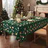 Toalha de Mesa de Natal Impermeável e à Prova de Óleo, Cobertura de Mesa Sem Lavagem, Toque de Luxo Leve e de Alta Qualidade, Decoração Festiva, Capa para Mesa de Centro com Ambiente