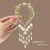 Pinza de Pelo Elegante de Gama Alta para Moño para Mujer, Sencilla y Elegante, Adecuada para Uso Diario, Pasador Fijador de Cola de Caballo Alta, Accesorio para el Cabello con Lazo para la Parte Posterior de la Cabeza