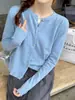 Cárdigan de punto para mujer de otoño e invierno, prenda exterior, cárdigan, suéter, chaqueta, manga larga, adelgazante, top de invierno