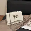 Bolso de Hombro de Mariposa de Alta Gama Estilo Coreano para Mujer 2025 Primavera y Verano Nuevo Elegante Bolso de Hombro con Cadena Bolso Cuadrado Pequeño Elegante