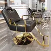 Silla de Barbería de Moda Famosa en Internet, Silla Específica para Cortes de Cabello en Salón, Asiento Reclinable y Ajustable para Peluquería, Permanente y Teñido