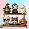 Modelo explosivo de produto de madeira para exportação, Ornamento de mesa de madeira em formato de rei do Halloween, Fornecido exclusivamente para atacado no mercado de pequenas mercadorias de Yiwu
