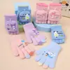 Guantes de Manopla para Niños y Niñas Niñas Medio Dedo Invierno Engrosados Cálidos Cinco Dedos Niños Niños Bebé Escritura Otoño e Invierno