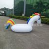 Suministro de 2 M unicornio inflable fila flotante asiento de agua inflable cama flotante inflable red piscina cama de aire roja