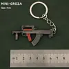Mini Acessórios PUBG P90 S686 DP-28 Chaveiro de Liga Metálica Modelo de Arma Brinquedo Pequeno Ornamento