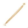 [Ice Meng] Pulsera Gruesa Apilada de Tres Capas Hip-Hop Colgante de Timón Ancla Pulsera Versátil Joyería de Acero de Titanio para Mujer B619