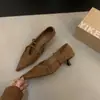 Zapatos Chuyuji Mary Jane de Tacón de Aguja con Punta Retro Francesa para Mujer, Novedad Primavera 2026 Zapatos de Tacón Kitten para el Trabajo y la Noche