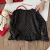 Nueva Camiseta de Manga Larga de Lunares para Niñas, Versátil y Elegante Versión Coreana Dulce Top para Bebé