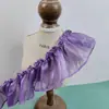 Accesorios de Encaje Plisado de Satén Brillante Perlado de 7 cm de Ancho Tela de Diseño para Cortina Lolita Delantal Pastel