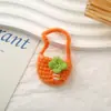 Bolso de Hombro de Muñeca Mini Lindo, Bolso Tejido de Lana Multicolor Hecho a Mano con Ganchillo, Auriculares Bluetooth, Accesorios de Ropa para Muñecas