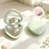 Espejo de Maquillaje Plegable de Doble Cara con Forma de Corazón Magnético, Espejo Plegable Portátil con Aumento 2x, Espejo Compacto para Retoques Sobre la Marcha, Espejo Promocional