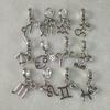 Acessórios DIY Twelve Constellation Corrente de cauda Pulseira de contas com furo grande Acessórios de joias Pando Acessórios de joias de liga de diamante