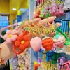 Creativo durazno fruta flor fresa resina llave cadena de llaves de coche bolsa colgante de bolsa regalo pequeño venta al por mayor