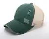 Gorra vieja lavada de verano para hombre y mujer, nueva, delgada, de malla, transpirable, con agujeros, gorra de béisbol, sombrero para el sol para deportes al aire libre
