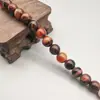 Cuentas sueltas de ágata rayada de colores naturales, ágata de seda, productos semiacabados, cuentas redondas, accesorios de joyería DIY, cuentas al por mayor