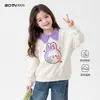 Sudadera Negra Ni Mumi para Niñas Otoño 2026 Nueva Elegante Top con Cuello de Muñeca para Niñas Mayores Ropa Infantil Versátil