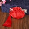 Bolsita Redonda Antigua Hanfu para Llevar Bolsa Vacía Estilo Nacional Bordado Borla Bolsas Flor Carro Colgante Bolsa Hoja de Loto