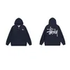 Sudadera con cremallera estilo europeo y americano transfronteriza con estampado de letras, número 8 negro, sudadera con cremallera casual unisex Stu