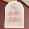 Parches para Uñas, Uñas Postizas para Manicura, Uñas Pre-Hechas Terminadas Larga Forma de Almendra Decoradas con Perlas, Venta al por Mayor Directamente del Fabricante