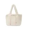 Bolsa Mao Mao de Grande Capacidade Feminina 2024 Nova Chegada Portátil de Pelúcia para Axila Estudante Trabalhador Versátil Bolsa de Ombro Tote