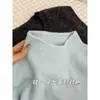 Gola alta pequena, blusa de manga comprida de malha macia e confortável para mulheres, suéter de inverno, look de outono, top simples estilo coreano, peça íntima