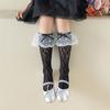 Botas Calcetines de Encaje de Algodón para Niñas Calcetines Finos de Felpa Primavera y Verano Estilo Lolita Ballet Calcetines de Princesa con Lazo