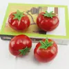 Modelo de Tomate de Simulación de Plástico Fruta y Verdura Falsa Exhibición para Gabinete Accesorios Juguetes para Niños Decoración Decoraciones