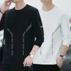 [Destacado] Camiseta de manga larga para hombre, adecuada para primavera y otoño, estilo casual, cuello redondo, corte holgado, transpirable, versátil y ligera, camiseta interior