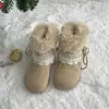 Botas de nieve mullidas estilo milenio para mujer 2026 nuevo estilo invierno con más terciopelo zapatos de algodón engrosados suela gruesa botas cortas de patata zapatos para mujer