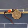 Latón Puro Retro Tai Chi Bagua Placa Llavero de Coche Colgante Placa Bagua de Doble Cara Accesorios Colgantes de Latón