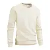 Sudadera casual deportiva para hombre con cuello redondo, camiseta base transpirable elástica de manga larga para ir al trabajo al aire libre, personalizable con logo