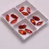 Piedra Suelta de Circonita Sintética Cz Naranja-Rojo en Forma de Marqués, Piedra de Accesorio Naranja-Rojo Microincrustada, Anillo de Diamante de Imitación, Accesorios para Relojes, Manualidades