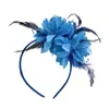 Diadema de Flores de Plumas de Carnaval Transfronterizo Fiesta Fiesta de Desempeño Accesorios para el Cabello de Plumas Diadema Accesorios Retro para el Cabello de Novia