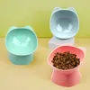 Comedero para gatos de pie alto boca inclinada 15 grados protección del cuello comedero de arroz para gatos comedero para perros anti-golpes Comedero para gatos de aspecto atractivo comedero para beber