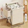 Cesta de ropa sucia con tapa, cesta de almacenamiento de ropa sucia plegable, cesta de lavandería para baño, cesta de almacenamiento de ropa de gran capacidad para baño