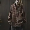 Camisa de Mujer Super Trendy 2026 Nueva Primavera Vintage Floral Algodón Puro Doble Capa Gasa Única Elegante Holgada Versátil Blusa