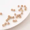 Contas de Bola de Diamante de Cobre Contas Espaçadoras Feitas à Mão DIY Pulseira Colar Chaveiro Contas Soltas Acessórios Material Joias