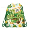Wf084 St. Bolsa de Tecido Não Tecido para Festa de São Patrício Bolsa Promocional para Presente Trevo de Quatro Folhas Bolsinho Organizador Decorativo