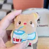 Tiktok Peluche Creativo Comida Oso Mantequilla Llavero Dibujos Animados Mochila Infantil Bolso de Niña Colgante Decoración