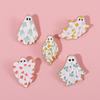 Halloween broche cartoon engraçado fantasma abóbora emblema de metal bonito crânio morcego pin homens e mulheres acessórios